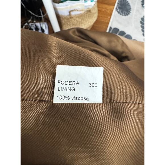 Giuliana Teso Pure Cashmere Coat with Fur Cuffs Italian 40/US Small 4-6 - Picture 8 of 9